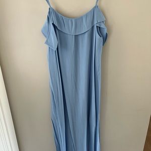 NSR blue off the shoulder midi dress